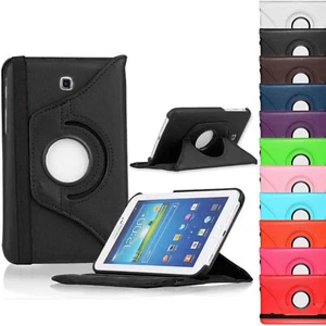 360 Rotate Case For Samsung Galaxy Tab 3 7" P3200 Leather Stand Cover - Picture 1 of 32