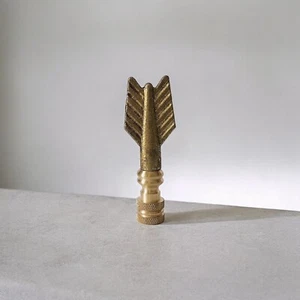 Set of 2 Dark Bronze Metal Lamp Shade Finial Topper - Picture 1 of 2