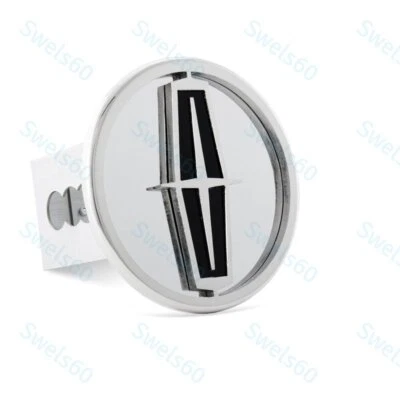 For Lincoln Logo Polished StainlessSteel Hitch Cover Cap For 2" Trailer Receiver - Image 1 of 3