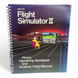 Atari ST Flight Simulator II Operating Handbook/Flight Manual Book Only PB - Picture 1 of 11