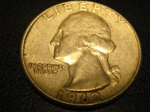 1962-D 90% Silver Washington Head Quarter - Picture 1 of 4