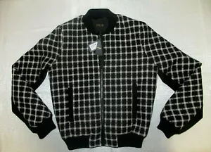 Giacca Bomber Maje Varsity Check Nero Bianco 38 S 4 6 Outfit Donna Plaid Nuovo con etichette - Foto 1 di 5