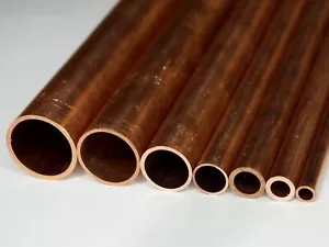 Tubo de cobre Cu99,9 ETP tubo redondo 10x1 mm y 1 m longitud 2 ud. Restos - Imagen 1 de 1