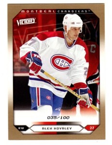 Alexei Kovalev GOLD Russia SERIAL #35/100 MONTREAL CANADIENS 2005-06 UPPER DECK