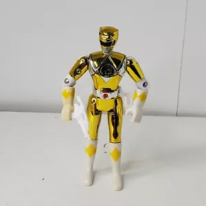 Figura Completa De Colección Power Rangers Cromo Amarillo Ranger Metálico 5.5" - Imagen 1 de 7