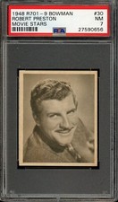 1948 R701-9 Bowman Movie Stars #30 Robert Preston PSA 7