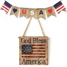 Faith Family Freedom Sign Patriotic Party Decoration Independece