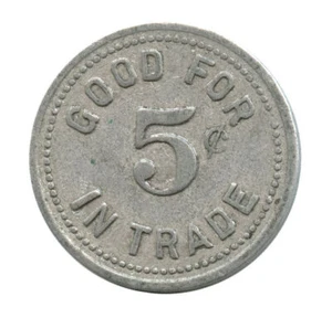 Fresno, California Trade Token The Blackstone Hut Cerveza Vino Bueno para 5c En Comercio - Imagen 1 de 2