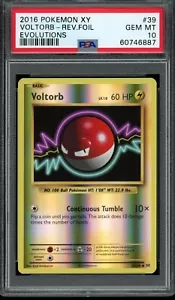 2016 Pokemon XY Evolutions Reverse Foil Holo Voltorb #39 Rare eBay 1/1 PSA 10 - Picture 1 of 22
