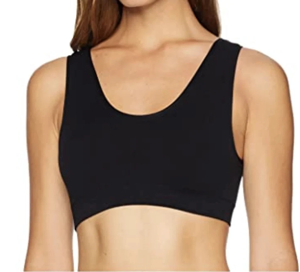 Bralette sin mangas minimalista Commando L95027 negro para mujer talla S Foto 1 de 2