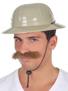 SAFARI HAT Camping Pith Helmet Solid African Hunter Jungle Costume Party - Picture 1 of 4
