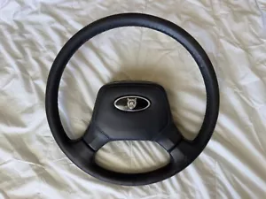 Jaguar XJ6 Leather Steering Wheel with Horn Pad - OEM (CBC2118 & CBC9969) - Picture 1 of 4