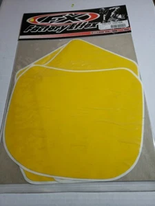 2000-01 YZ 125/250 Factort Effex Number Plate Backgrounds *YELLOW* - Picture 1 of 3