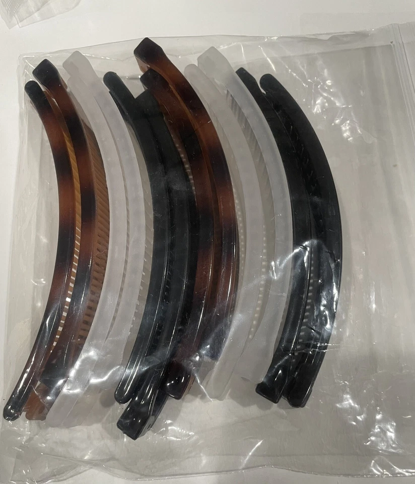 16- Scunci jaw clips Banana Comb 5' Multicolor Unpack - Image 1 of 1