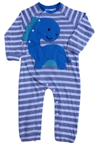bonprix Grau Strampler Baby Schlafanzug Einteiler Gestreift Overall Body Langarm - Bild 1 von 7