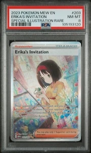 Erika's Invitation Pokémon 151 Carta 203/165 Ilustración Especial Raro - PSA 8 - Imagen 1 de 8