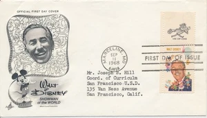 #1355 Mr. Zip single Walt Disney Artcraft cachet First Day cover - Picture 1 of 1