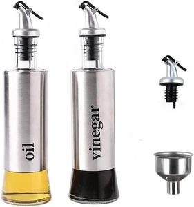 MHTECH Bottiglia - Olio e Aceto Dispenser Acciaio Inossidabile (300ml+2 Pezzi) - Foto 1 di 1