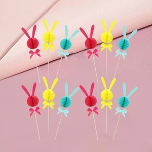 36pcs Easter Rabbit Cake Toppers Unique Cupcake Ornament Picks Cake Decor - Picture 1 of 11
