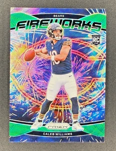 CALEB WILLIAMS RC, 2024 Panini PRIZM FIREWORKS GREEN PRIZM RC, CHICAGO BEARS 🏈 - Bild 1 von 2