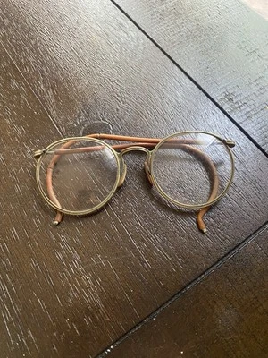 Armações de óculos vintage antigas de bronze - Imagem 1 de 4