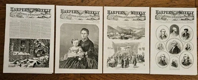 Lot of 4 Feb 1866 Harper's Weekly Copy, Blind Tom, Civil War, George Washington - Image 1 of 4