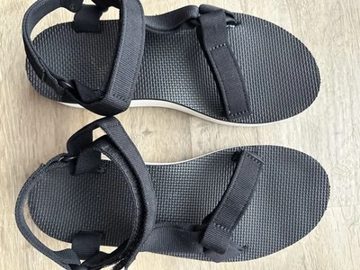 Teva Damen Plateau Sandalen Schwarz/Weiß Plateausandalen EU 39/40 Toll 🖤🤍🖤 - Bild 1 von 4
