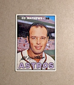 Tarjeta de béisbol 1967 Topps Baseball #166 Ed Mathews ¡de colección! Excelente+ - Imagen 1 de 2