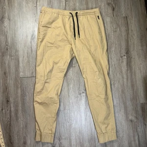 Hollister Jogger Ajustado Para Hombre XL Marrón Tostado Cónico Elástico Cordón - Imagen 1 de 6