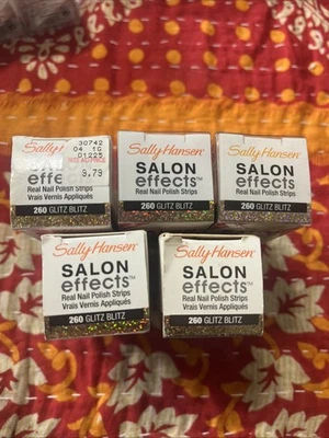 5 tiras de esmalte de uñas reales con efectos de salón Sally Hansen ¡NUEVO! Flash brillante Foto 1 de 3
