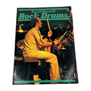 "Teach Yourself Rock Drums" de Mike Finkelstein 1979 libro de bolsillo comercial muy bueno - Imagen 1 de 8