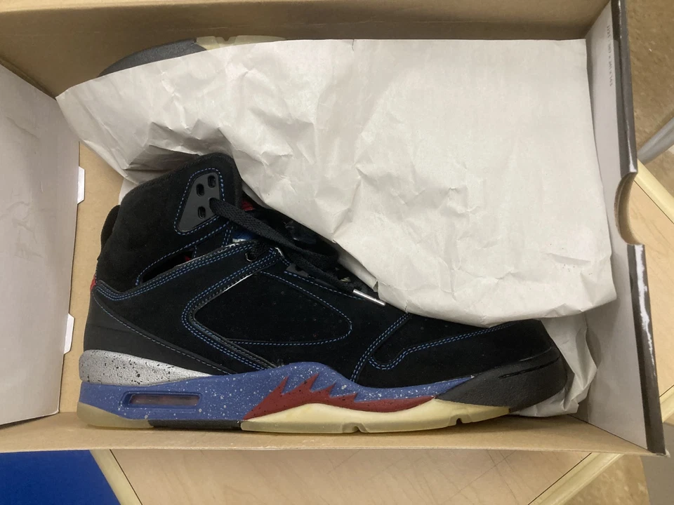 JORDAN SIXTY PLUS 364806 062 negro/rojo universitario-azul francés HOMBRE Talla 12 RARO Foto 1 de 4