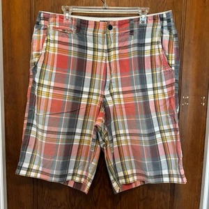 Polo Jeans Ralph Lauren Chino Cotton Plaid Bermuda Golf Shorts 37/38 - Picture 1 of 5