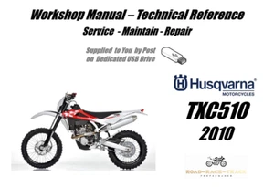 Husqvarna TXC510 TXC 510 Manuale Officina Riparazione Servizio USB 2010 - Foto 1 di 9