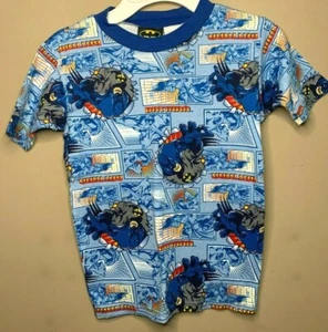 Boy's Batman Size 12 Snug Fit - Blue Short Sleeve Sleep Top Shirt - CP - Picture 1 of 3