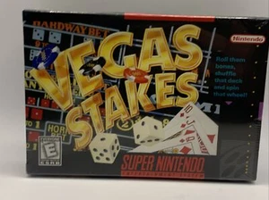 Vegas Stakes Super Nintendo SNES Brand New Factory Sealed Case with protector - Picture 1 of 9