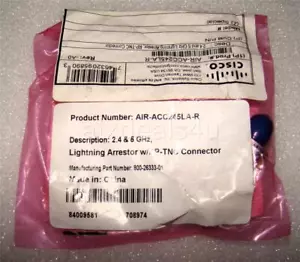 Cisco AIR-ACC245LA-R 2.4 and 5 GHz Lightning Arrestor RP-TNC Connector New - Picture 1 of 1