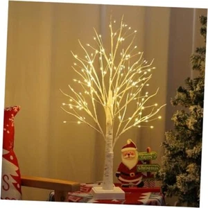 144 LED Artificial Tree Lamp with Timer, 24 INCH 144 Led Birch Tree Warm White - Picture 1 of 7