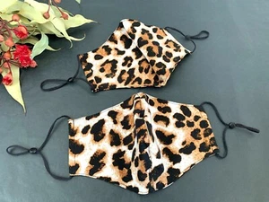 Leopard Print Face Mask, Handmade Face Mask, Cotton Face Mask, Unisex Face Mask - Picture 1 of 5