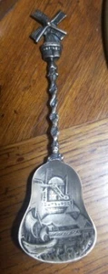 Exceptional Antique Souvenir Spoon Dutch Holland 800 Silver Windmill Hallmark - Picture 1 of 10