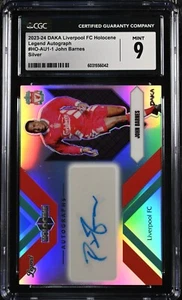 2023/24 DAKA LIVERPOOL HOLOCENE JOHN BARNES LEGEND AUTO SILVER /25 CGC 9 - Bild 1 von 2