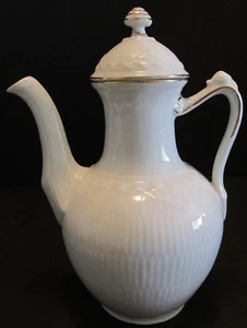 GOLD FAN Royal Copenhagen COFFEE POT 1275/518 Denmark 1959 Snail Handle As Is - Picture 1 of 11