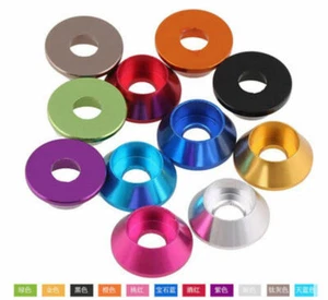 M10 Color Aluminum Alloy Cone Cup Head Washers Gasket for Cup Cap Bolt & Screws - Picture 1 of 8