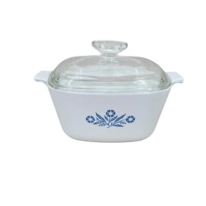 Vintage Corning Ware Blue Cornflower 1 3/4 qt Casserole Dish with Lid P-1 3/4-B - Picture 1 of 14