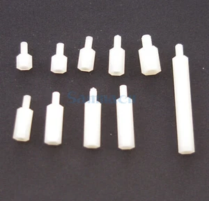 Lot50  Metric M3*0.5 mm/M4*0.7mm Metric  Hexagon Nylon Threaded Spacers NEW - Picture 1 of 3