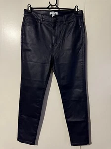 Womens FOREVER NEW Dark Blue Wet Look Jeans - Size 16 (T22) - Picture 1 of 3