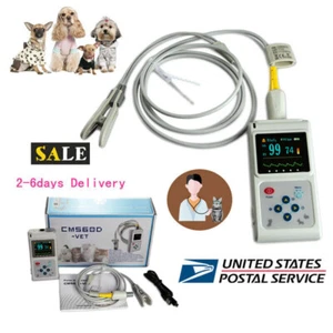 Oxímetro de pulso para perro/gato Lengua/Oído Medidor de oxígeno en sangre Monitor veterinario SpO2 PR - Imagen 1 de 9