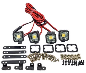 NHX RC LED 5050 Pod Light Bars (4) Solid White for TRX-4 / SCX10 / CEN Ford F450 - Picture 1 of 4