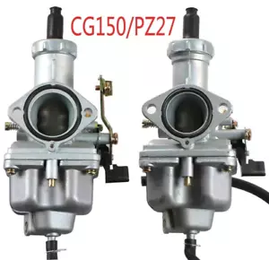 KEIHIN PZ27 Carburetor For 4 Stroke CG125-CG250 Motorcycle cable/manual choke - Foto 1 di 6
