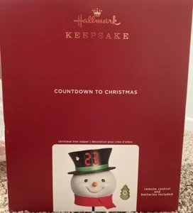 Hallmark Keepsake Countdown To Christmas Snowman Tree Topper w/Remote 2020 New - Picture 1 of 3